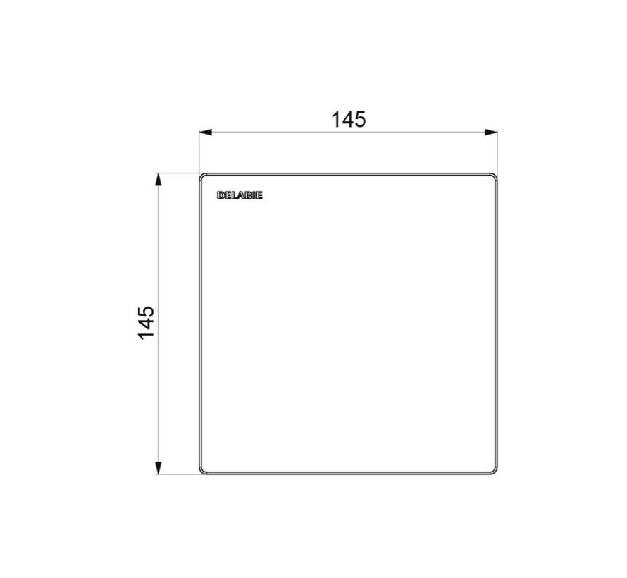 Delabie TEMPOMATIC 4 bedieningsplaat voor urinoir – zwart