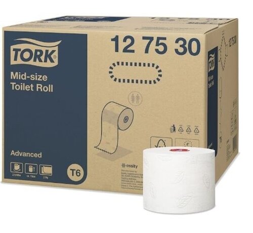Tork Tork Advanced Mid-size toilet paper 2-ply 100 m T6 - 127530