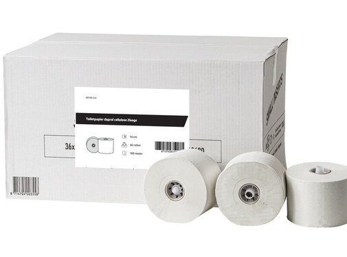 HS Toilet paper system roll tissue white 2-ply (36 x 100 m)