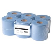HS Poetsrol midi blauw cellulose 1-laags (6 x 245 m)