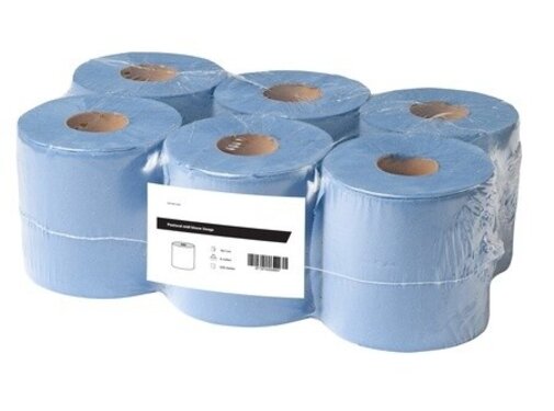 HS Rouleau d'essuyage midi bleu cellulose 1 pli (6 x 245 m)