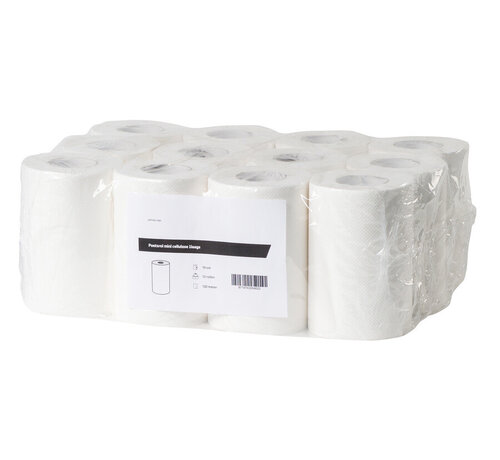 HS Rouleau d'essuyage mini cellulose 1 pli avec mandrin (12 x 120 m) - 2184-FSC