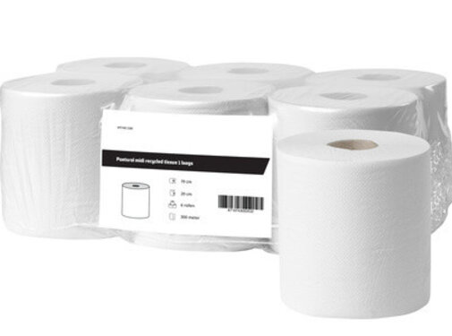 HS Midi wiping roll recycled tissue 1-ply (6 x 250 m)