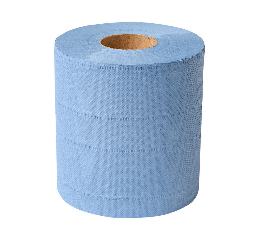 Midi wiping roll blue recycled 2-ply (6 x 135 m) - 2193