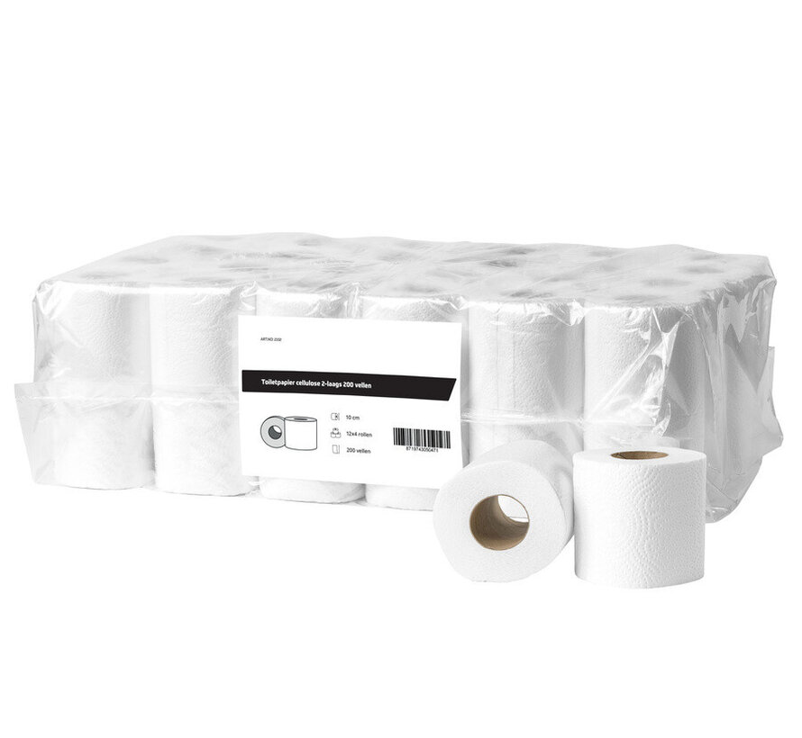 Toilet paper cellulose 2-ply 200 sheets (48 rolls) - 2102-FSC