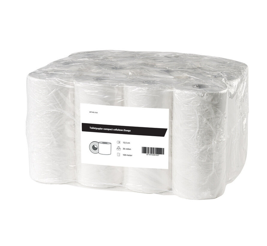 Toiletpapier compact cellulose 2-laags (36 x 100 m) - 2110-FSC