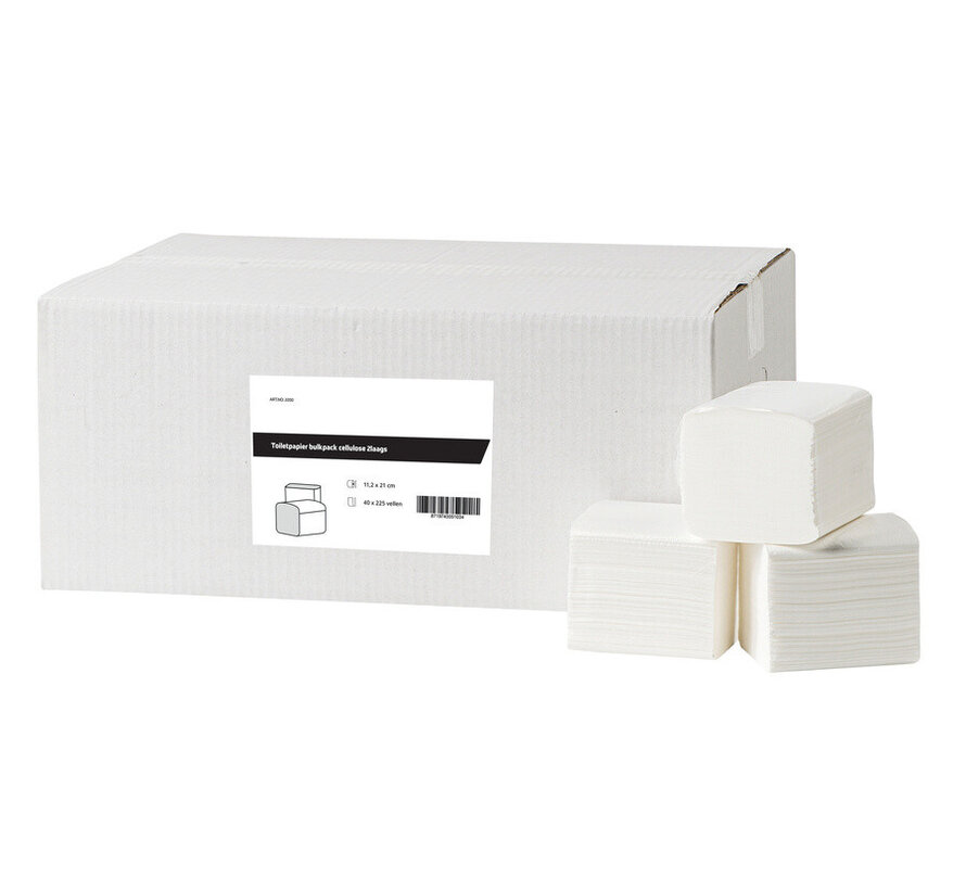 Papier toilette bulkpack cellulose 2 plis (40 x 225 feuilles) - 2200-FSC