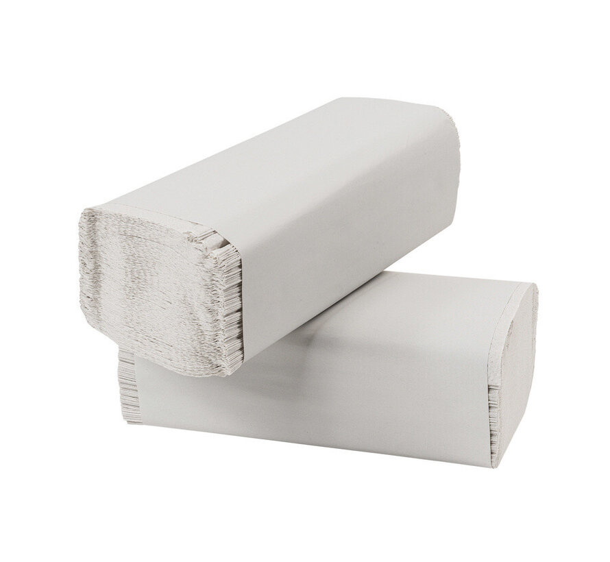 Z-fold hand towels recycled white 1-ply (5000 pcs) - 2152-FSC