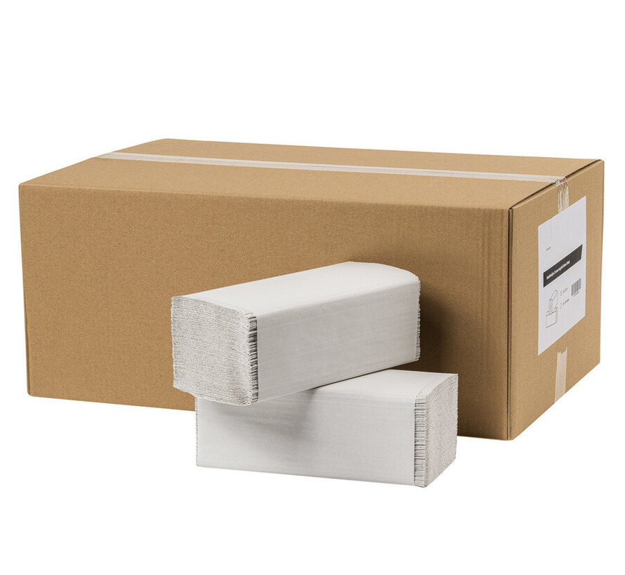 Handdoekjes Z-vouw recycled tissue 2-laags (3200 stuks) - 2154-FSC
