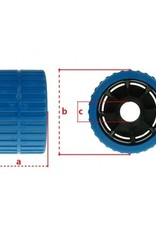 Blue Non Marking Ribbed Wobble Boat Roller 74 x120 x 15mm | Fieldfare Trailer Centre