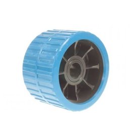 Blue Non Marking Ribbed Wobble Boat Roller 74 x 120 x 21mm