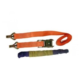 4m Yellow Ratchet Strap with Claw Hooks and Soft Link