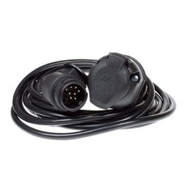 8 Pin 2.5m Curly Extension Lead With 8 Pin Plug & 8 Pin Flying Socket