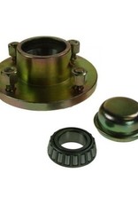 Unbraked Hub with bearings studs 4 Stud 100mm pcd 500kg | Fieldfare Trailer Centre