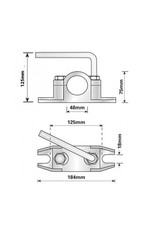 48mm Cast Steel Ribbed Clamp for Jockey Wheel and Prop Stands | Fieldfare Trailer Centre