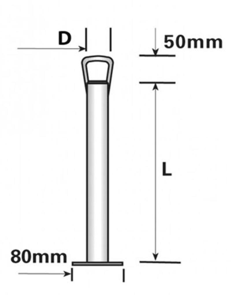 450mm x 34mm Trailer Propstand with Handle | Fieldfare Trailer Centre