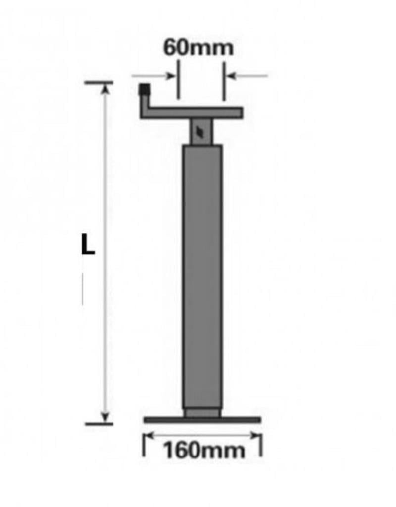 Heavy Duty Telescopic Trailer Jack 600kg | Fieldfare Trailer Centre