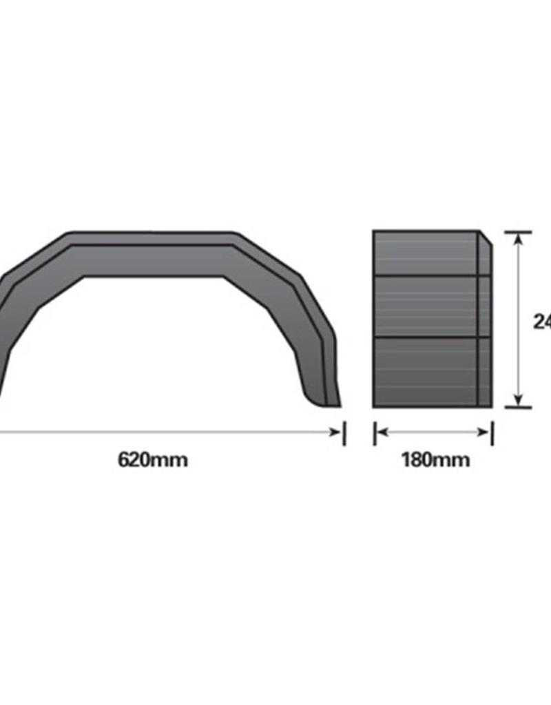 10 inch Single Black Mudguard | Fieldfare Trailer Centre