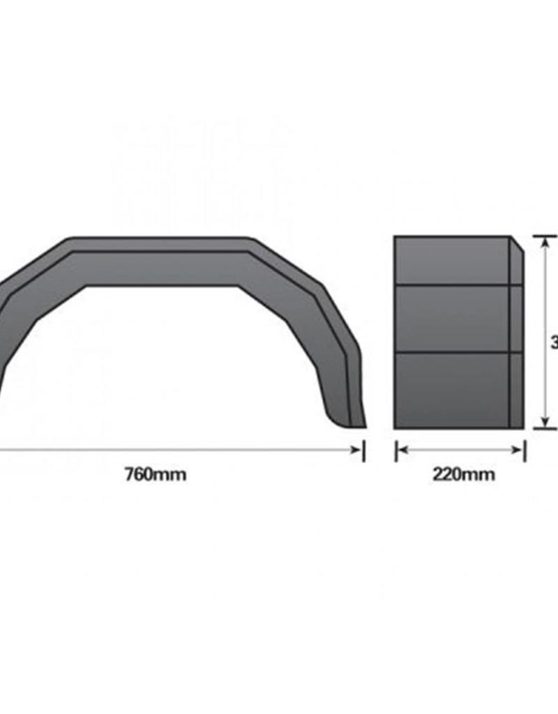 13 inch Single Black Mudguard | Fieldfare Trailer Centre