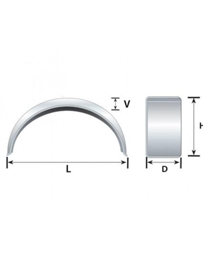 Galvanised Single 8 inch Wheel Mudguard | Fieldfare Trailer Centre