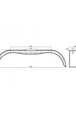 Flat Sided Plastic Tandem Mudguard | Fieldfare Trailer Centre