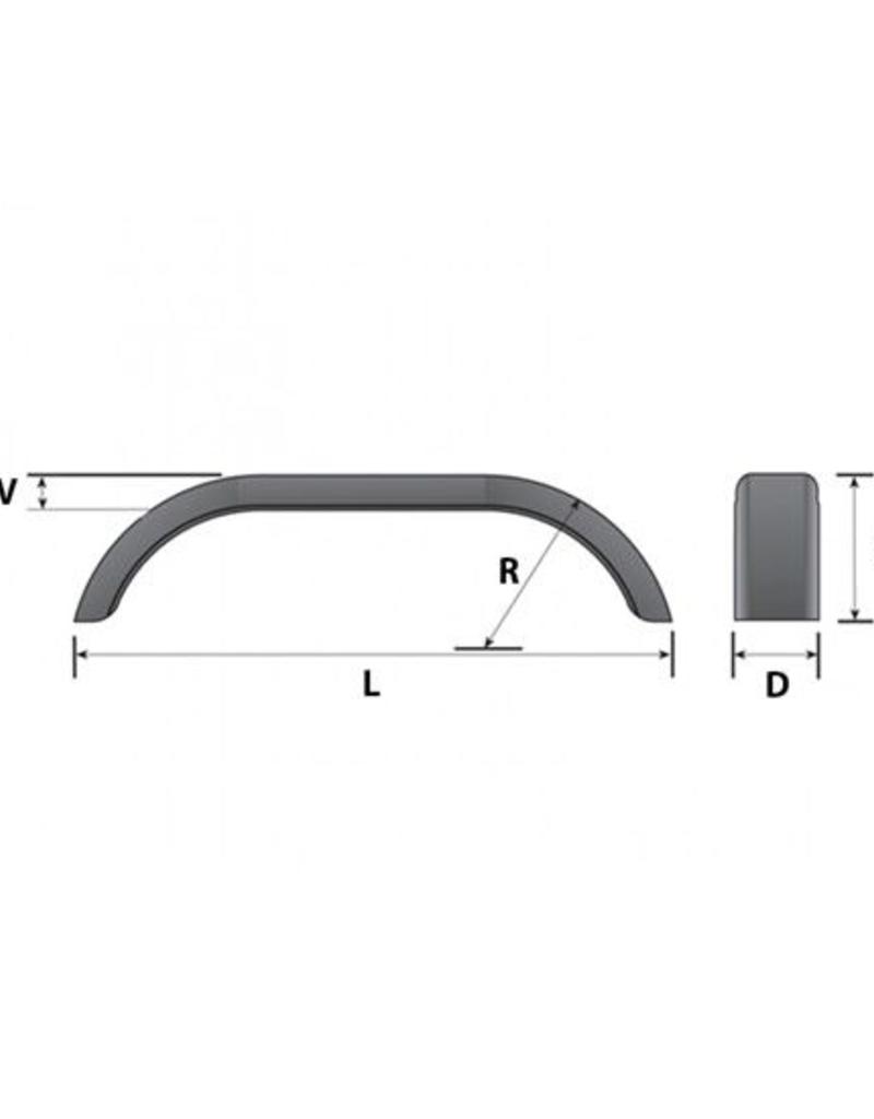 1540 x 215 x 450mm Round Plastic Tandem Mudguard | Fieldfare Trailer Centre