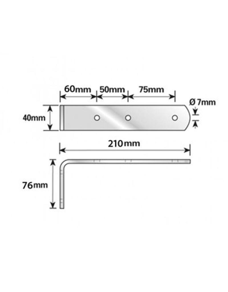 210mm Tandem Mudguard Bracket | Fieldfare Trailer Centre