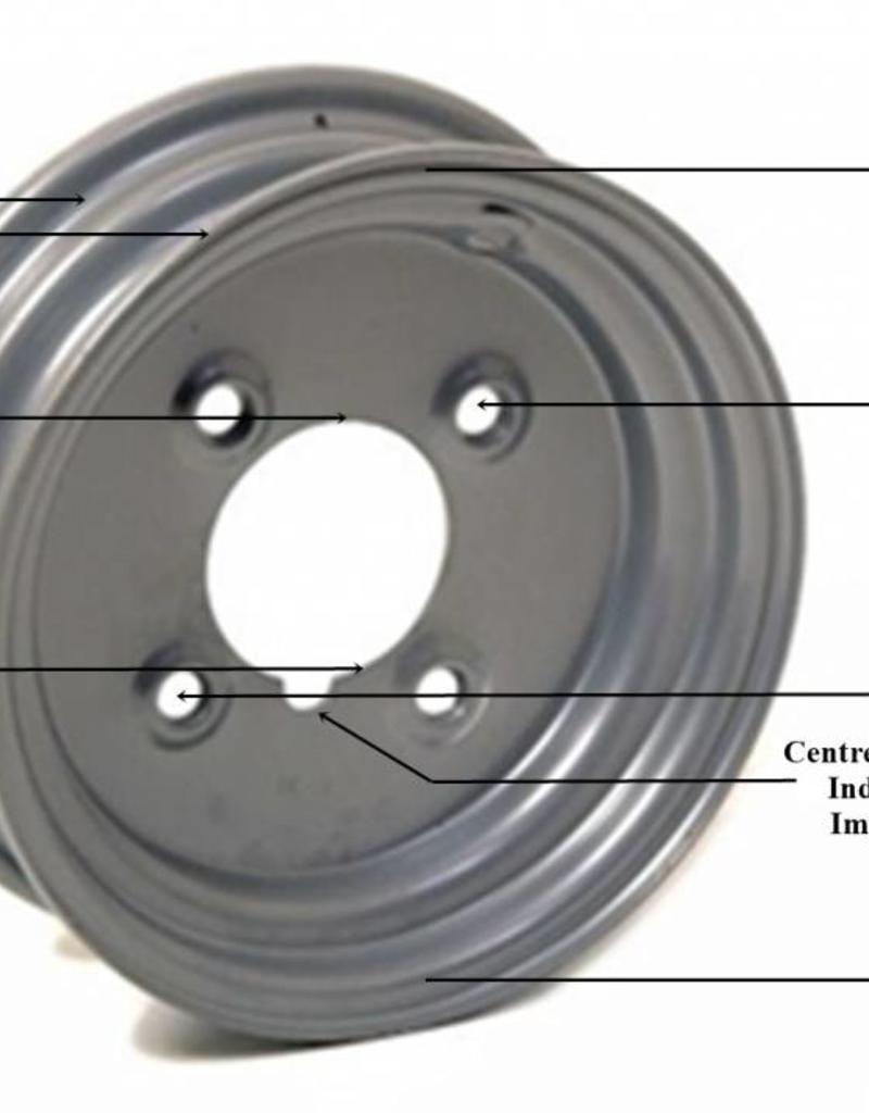 Trailer Wheel 8 Inch Rim Steel 2.5J x 4 inch  PCD 4 Holes | Fieldfare Trailer Centre