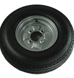 500 x 10 Wheel and Tyre 6 PLY in Silver 4 Stud 4 inch  pcd