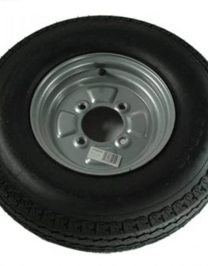 500 x 10 Wheel and Tyre 6 PLY in Silver 4 Stud | Fieldfare Trailer Centre