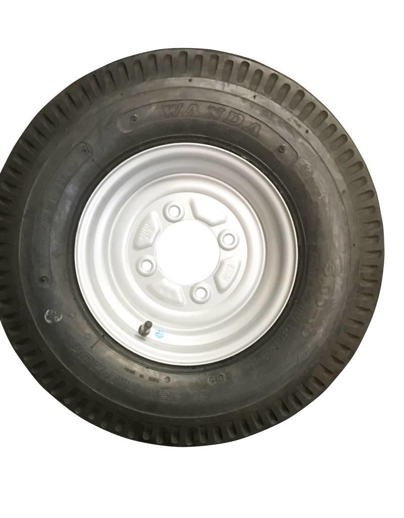 500 x 10 Wheel and Tyre 6 PLY in White 4 Stud | Fieldfare Trailer Centre