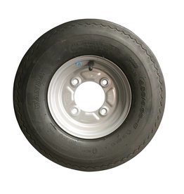 400 x 8 Wheel and Tyre 4 PLY in White 4 inch  PCD