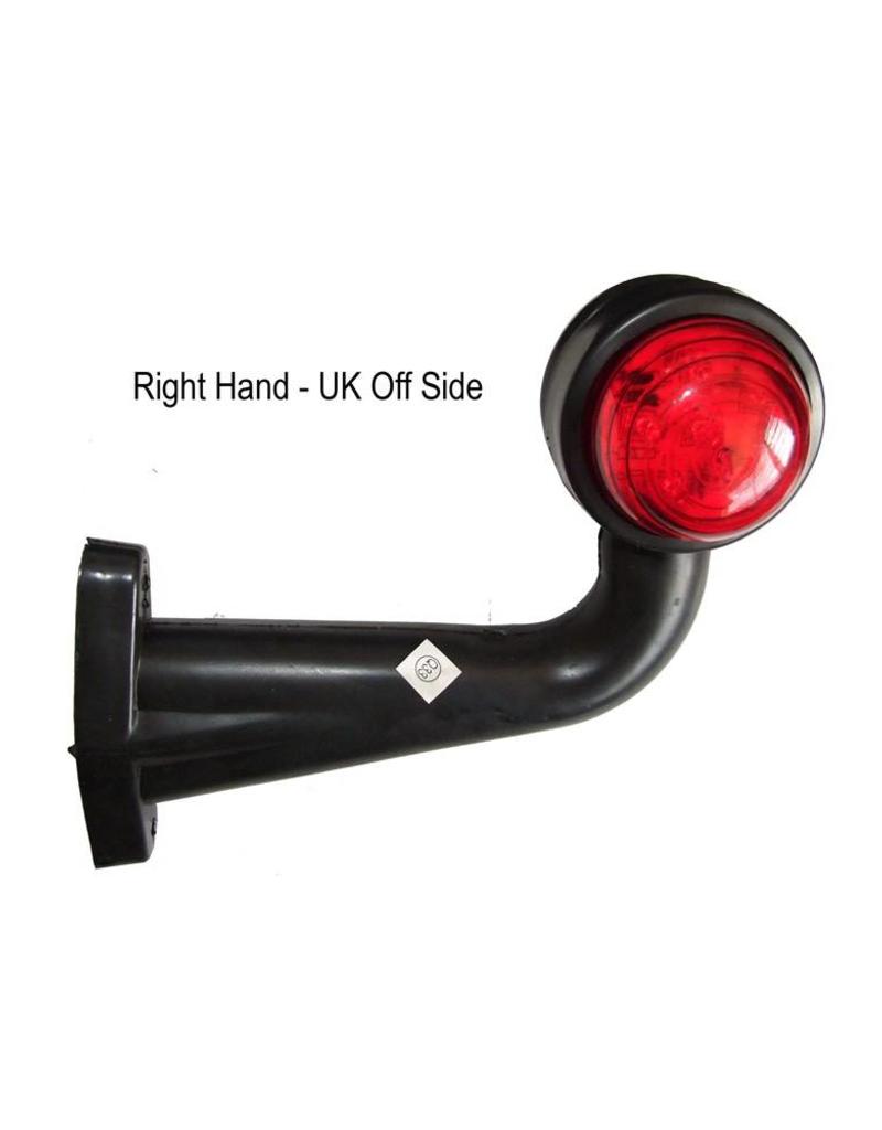 GWAZA LED Right Hand Stalk Trailer Marker Lamp 90 Degree | Fieldfare Trailer Centre