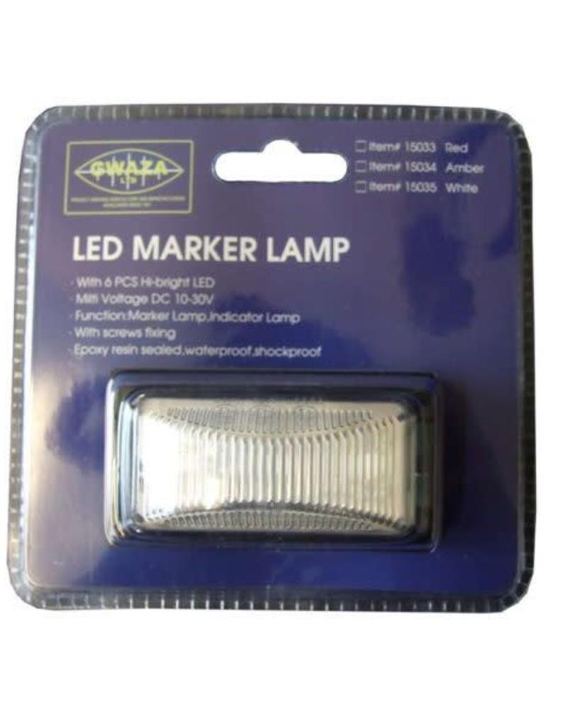 Gwaza Trailer Lamp Marker LED White 12/24V | Fieldfare Trailer Centre