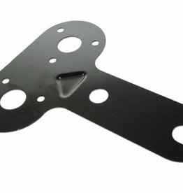 Sided Double Socket Mounting Plate Black