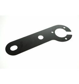 Single Socket Mounting Plate 2mm for 7/13Pin Black