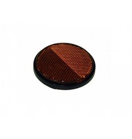 Round Amber Reflector Self Adhesive