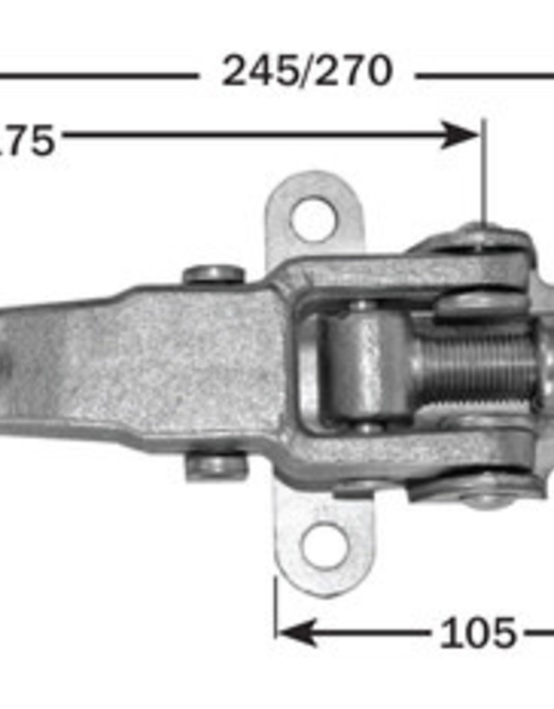 Bolt on Eccentric Fastener and Catch - ZInc Plated