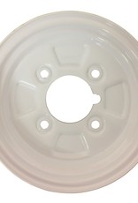 White Trailer Wheel 8 Inch Rim Steel 2.5J x 4inch PCD 4 Holes | Fieldfare Trailer Centre