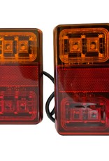 GWAZA Rear Trailer Lamp 3 in 1 LED 12V Set of 2 | Fieldfare Trailer Centre