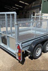 Wessex Trailers Wessex WG85 Twin Axle Braked Goods Trailer 2.6t GVW, Ramp Tailgate, Mesh Sides, Spare Wheel & Carrier