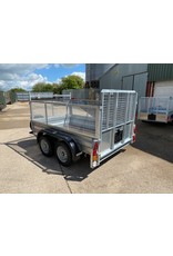 Wessex Trailers Wessex WG85 Twin Axle Braked Goods Trailer 2.6t GVW, Ramp Tailgate, Mesh Sides, Spare Wheel & Carrier