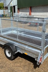 Wessex Trailers Wessex UBGT84 Single Axle Unbraked Goods Trailer 750kg GVW, Mesh Sides, Ramp Tailgate, Spare Wheel & Carrier