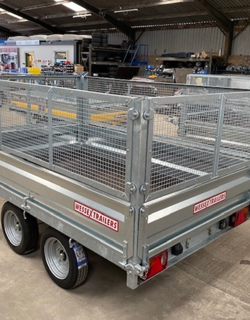 Wessex Trailers Wessex PL85 Platform Trailer, Drop Sides, Mesh Sides, Spare Wheel & Carrier