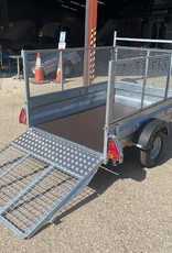 Wessex UBGT64 Single Axle Unbraked Goods Trailer 750kg GVW Fitted with Mesh Sides, Ramp Tailgate, Prop Stands & Spare Wheel