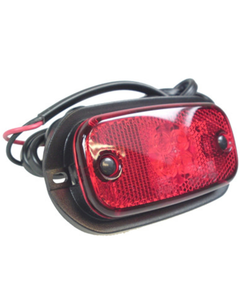 Perei 12/24V Red LED Rear Marker Lamp With Reflector