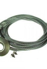 8m Long Winch Cable with Hook 6mm diameter