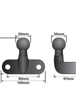 50mm Trailer High Reach Tow Ball E Approved