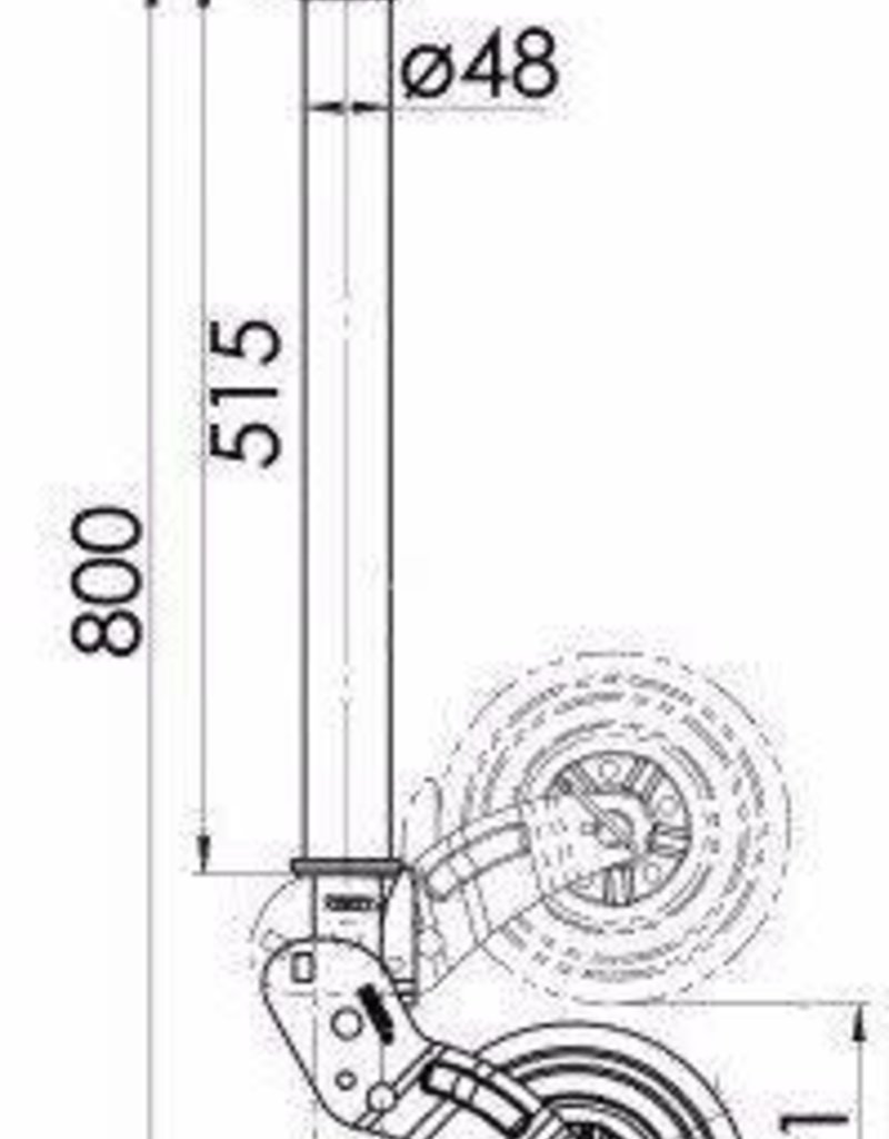 Kartt 48mm Autolift Jockey Wheel Ribbed Heavy Duty