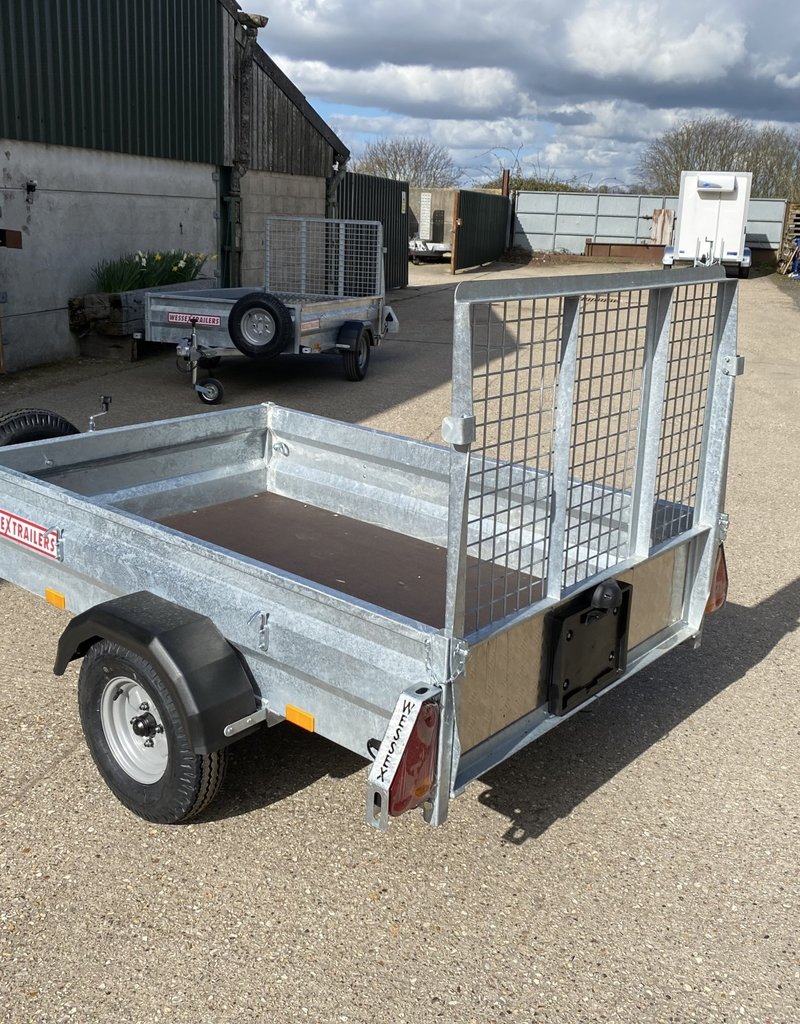 Wessex UBGT64 Single Axle Unbraked Goods Trailer 750kg GVW Fitted with  Ramp Tailgate, Spare Wheel